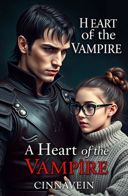 A captivating dark romance cover featuring a beautiful but cruel male vampire with a strong jawline and medium-length hair, embodying a warrior-like presence in ancient leather armor
