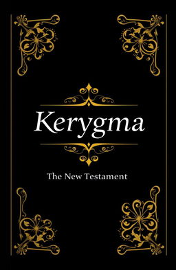 A creative and unique book cover design for the title 'Kerygma' featuring the subtitle 'Teachings of the New Testament'
