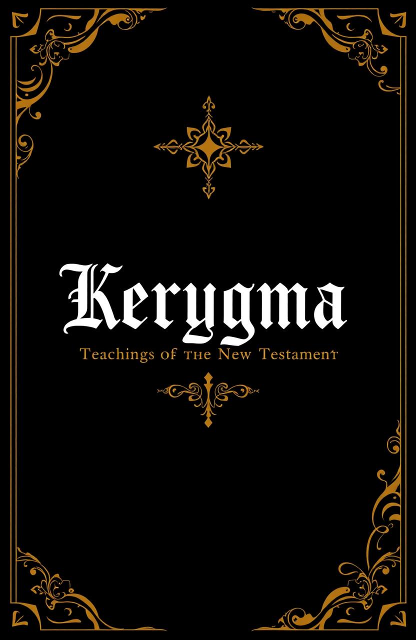 A creative and unique book cover design for the title 'Kerygma' featuring the subtitle 'Teachings of the New Testament'