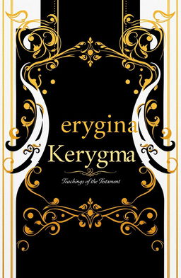A creative and unique book cover design for the title 'Kerygma' featuring the subtitle 'Teachings of the New Testament'