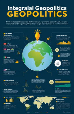 A visually engaging infographic illustrating the concept of Integral Geopolitics in relation to Oil and Gas Marketing