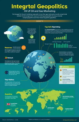 A visually engaging infographic illustrating the concept of Integral Geopolitics in relation to Oil and Gas Marketing