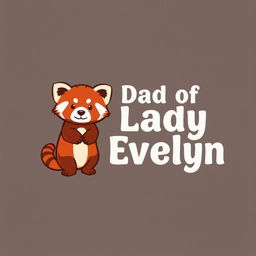 A logo design featuring the text 'Dad of Lady Evelyn' prominently displayed in a bold, masculine font