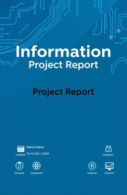 A professional cover page design for an Information Technology project report