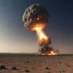 Just as the chaos levels reach a peak, a massive 10-meter meteor plummets from the sky, hurling towards the earth. The already panicked desert-dwellers now run in pure horror.