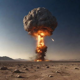 Just as the chaos levels reach a peak, a massive 10-meter meteor plummets from the sky, hurling towards the earth. The already panicked desert-dwellers now run in pure horror.