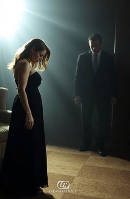 A dramatic, intense scene depicting a dark family secret unfolding