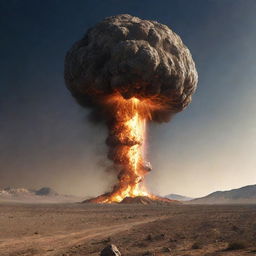 Just as the chaos levels reach a peak, a massive 10-meter meteor plummets from the sky, hurling towards the earth. The already panicked desert-dwellers now run in pure horror.