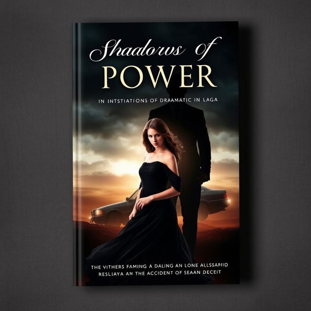 The book cover for 'Shadows Of Power', illustrating a dramatic family saga