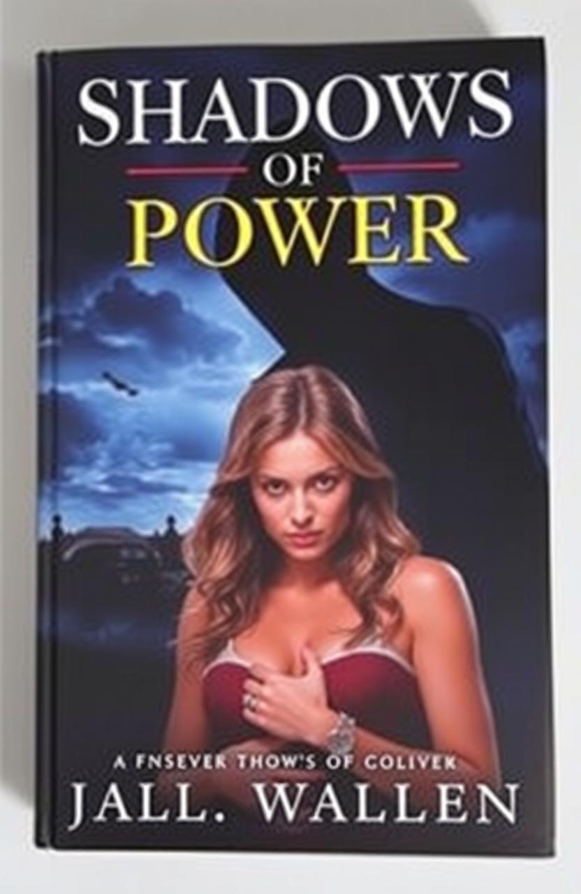 A dramatic book cover depicting a shadowy figure representing the brother-in-law, with an ominous and sinister expression, standing behind a woman who symbolizes the brother's wife, looking distressed yet defiant