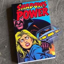 A vibrant comic-style book cover featuring bold, graphic illustrations