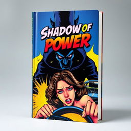 A vibrant comic-style book cover featuring bold, graphic illustrations