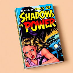 A vibrant comic-style book cover featuring bold, graphic illustrations