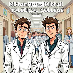 An illustration for a story titled 'Mikhamir and Mikhail: Talban in Medical College