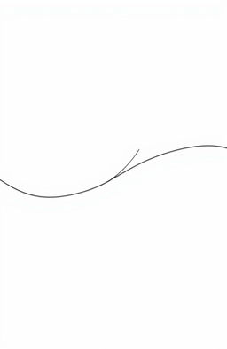 A minimalistic single black line gracefully flowing across a white background, creating an elegant and modern abstract art piece