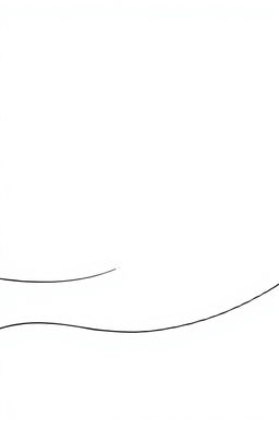 A minimalistic single black line gracefully flowing across a white background, creating an elegant and modern abstract art piece