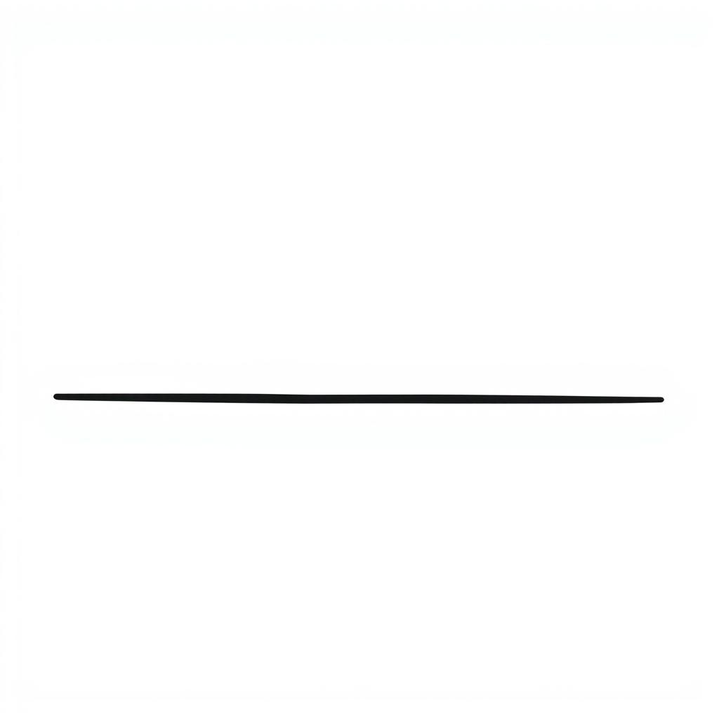 A minimalistic straight black line sharply contrasting against a pristine white background, creating a clean and modern visual