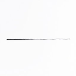 A basic, straight black line elegantly traced across a blank white canvas, epitomizing minimalist art