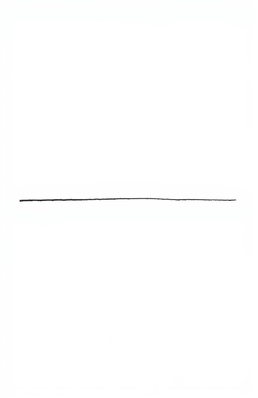 A simple, elegant straight line drawn across a blank white canvas, emphasizing minimalism and simplicity