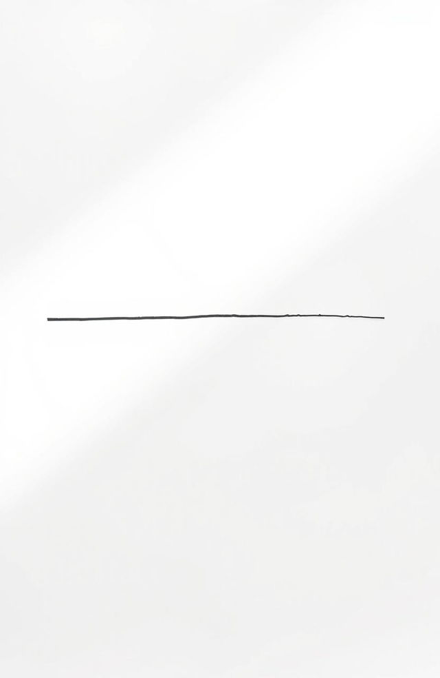 A simple, elegant straight line drawn across a blank white canvas, emphasizing minimalism and simplicity