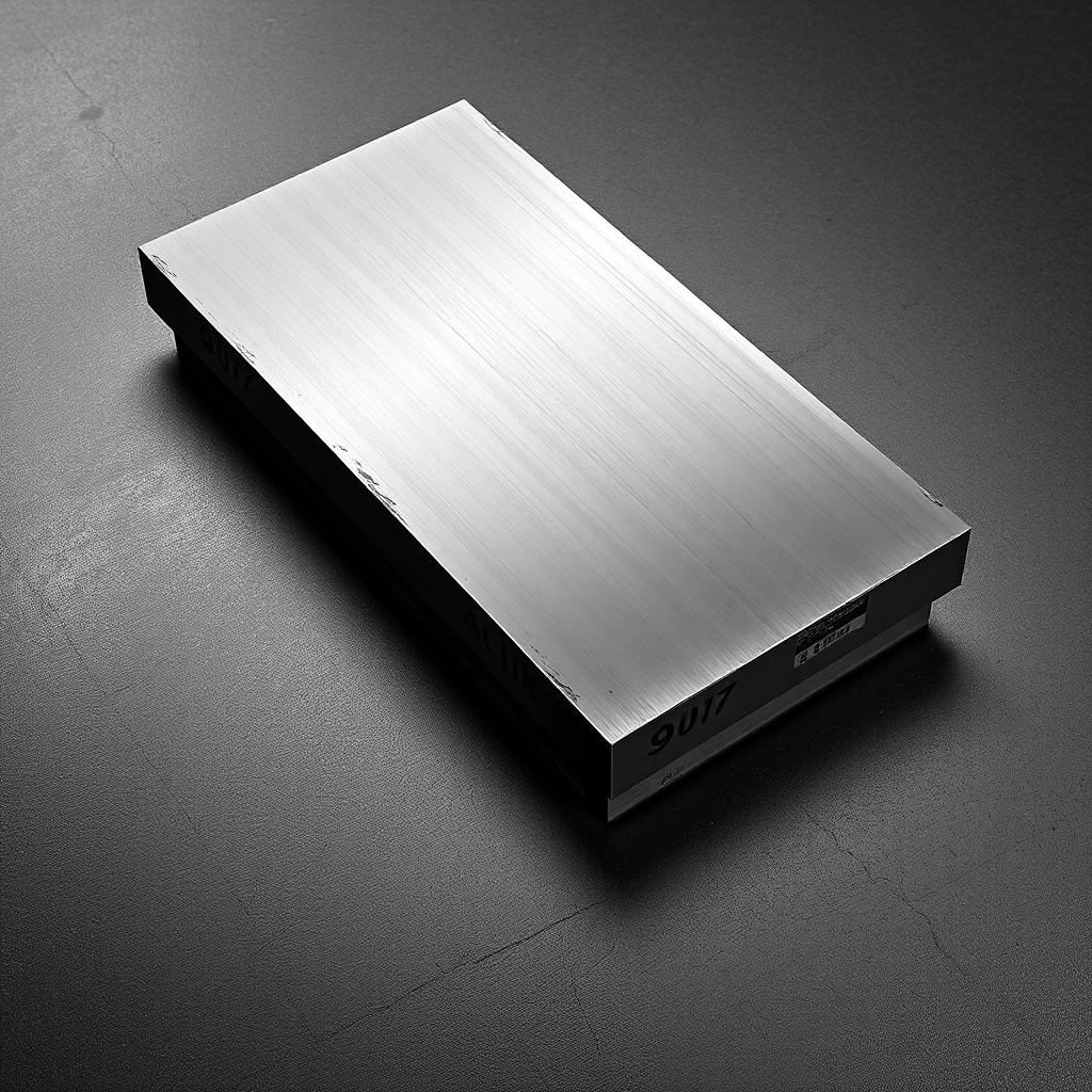 A stunning, high-resolution image of a thick carbon steel plate, featuring a smooth, shiny surface that reflects light beautifully