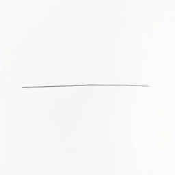 A simple, elegant straight line drawn across a clean white background, showcasing the essence of minimalism