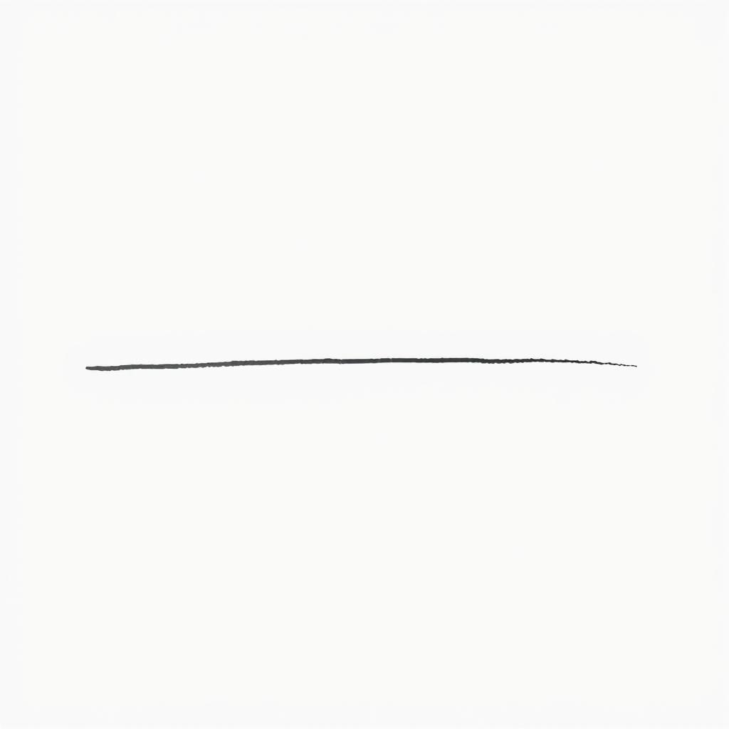 A simple, elegant straight line drawn across a clean white background, showcasing the essence of minimalism