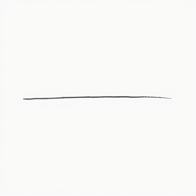 A simple, elegant straight line drawn across a clean white background, showcasing the essence of minimalism