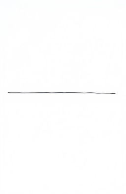 A simple and minimalistic straight line drawn against a clean white background