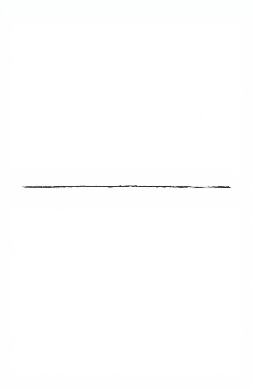 A simple and minimalistic straight line drawn against a clean white background