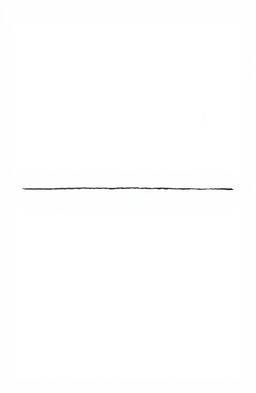 A simple and minimalistic straight line drawn against a clean white background