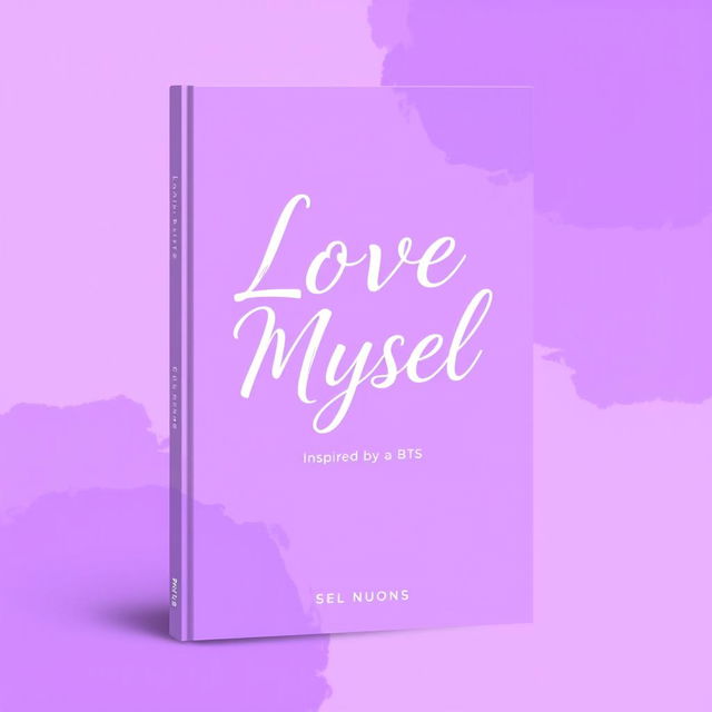 A beautiful purple book cover design featuring the title 'Love Myself' prominently displayed in an elegant, modern font