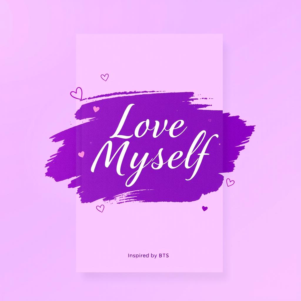 A beautiful purple book cover design featuring the title 'Love Myself' prominently displayed in an elegant, modern font