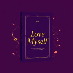 A stunning book cover design featuring a deep purple background, with elegant gold lettering displaying the book title 'Love Myself'