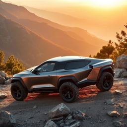 A sleek and modern 4x4 sports car, showcasing its aerodynamic design and muscular stance