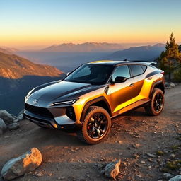 A sleek and modern 4x4 sports car, showcasing its aerodynamic design and muscular stance