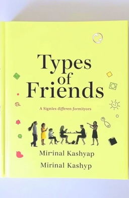 A light yellow book cover featuring the title 'Types of Friends' in bold, elegant typography, with the author's name, 'Mrinal Kashyap', positioned at the bottom in a smaller font