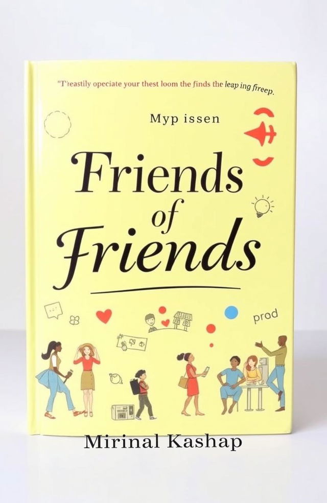 A light yellow book cover featuring the title 'Types of Friends' in bold, elegant typography, with the author's name, 'Mrinal Kashyap', positioned at the bottom in a smaller font