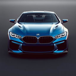 A large sports car with a sleek and modern design, evoking the essence of a BMW but with its own unique features