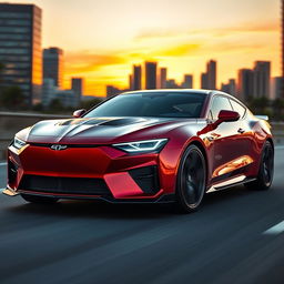 A large but sporty car, featuring a sleek and aerodynamic design that emphasizes performance