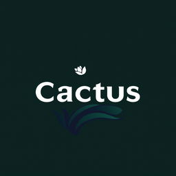 Design a modern and elegant logo inspired by the Night Cactus (Cardo Noturno)