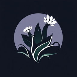 Design a modern and elegant logo inspired by the Night Cactus (Cardo Noturno)