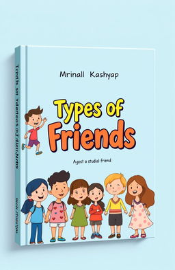A light blue color book cover featuring the title 'Types of Friends' by Mrinal Kashyap