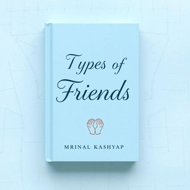 A light blue book cover featuring the title 'Types of Friends' by Mrinal Kashyap