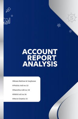 A sleek and professional cover page for an Account Report Analysis