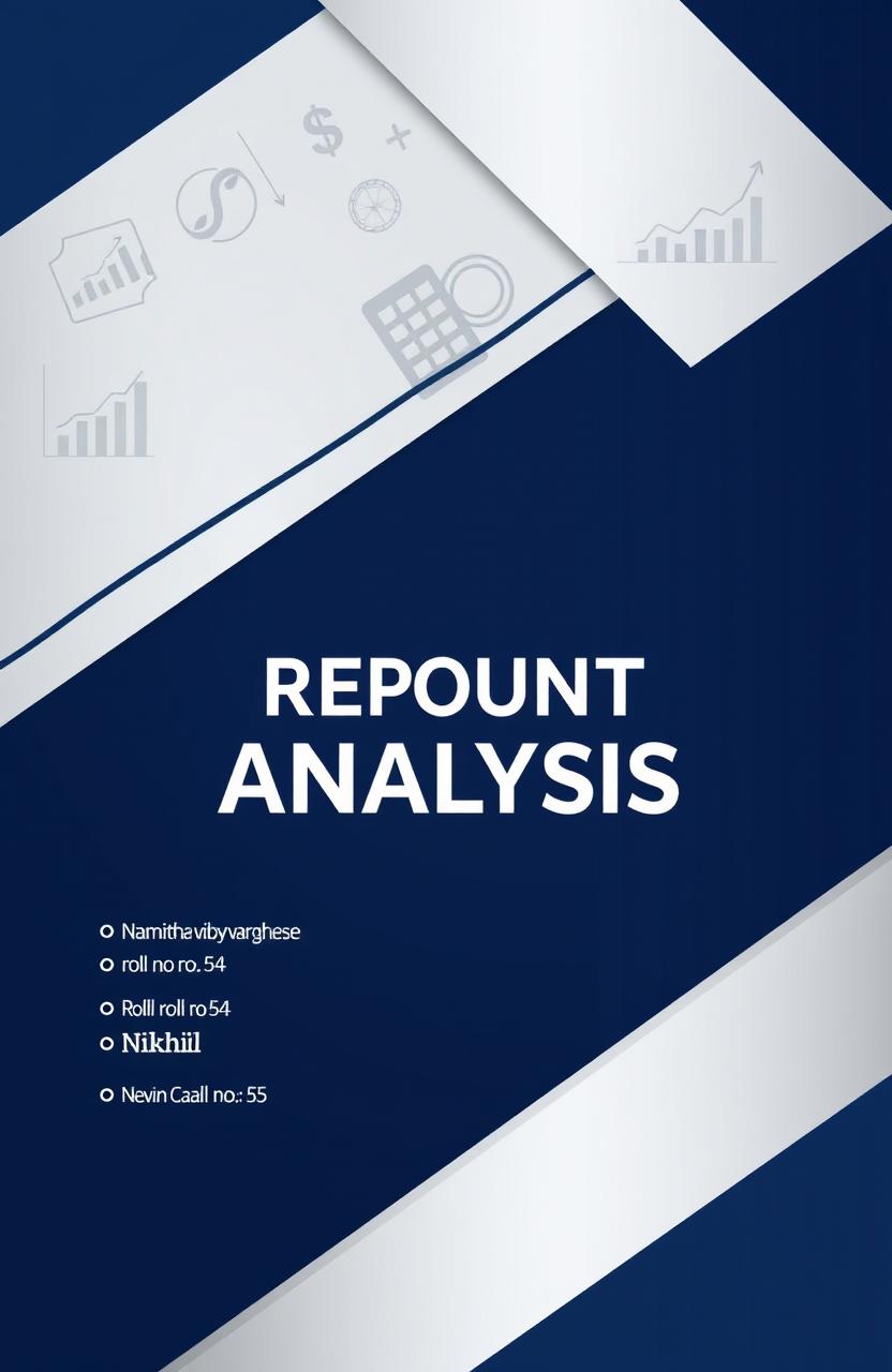 A sleek and professional cover page for an Account Report Analysis