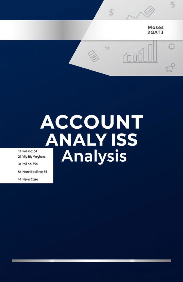 A sleek and professional cover page for an Account Report Analysis