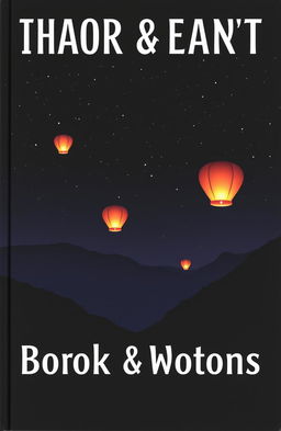 A captivating book cover design depicting a dark night background with majestic mountains silhouetted against the starry sky
