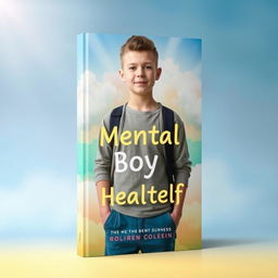 A compelling and vibrant book cover design focused on mental health themes, featuring a transgender boy standing confidently in a colorful, abstract background that symbolizes self-discovery and the journey of finding oneself