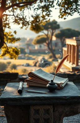 A serene and contemplative scene representing the essence of philosophy